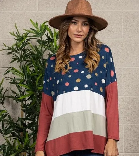 Colorful Polka Dot Top